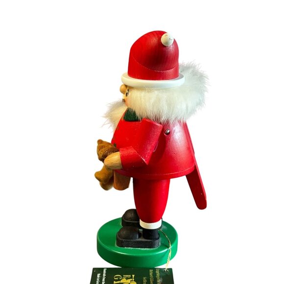 Richard Glasser Erzgebirge Santa Nutcracker With Teddy Bear 8 1/2" Germany - Picture 8 of 8